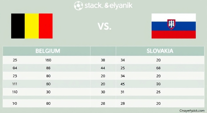 Belgium vs. Slovakia Stats