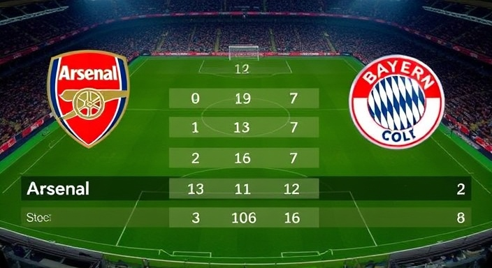 A Clash of Titans: Analyzing Arsenal vs. Bayern Munich Stats